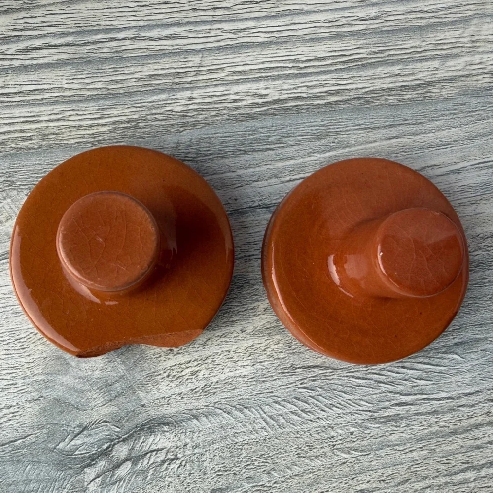 Vintage Foxcroft Terra Cotta Cookie Stamps Santa Stocking Christmas Grannycore